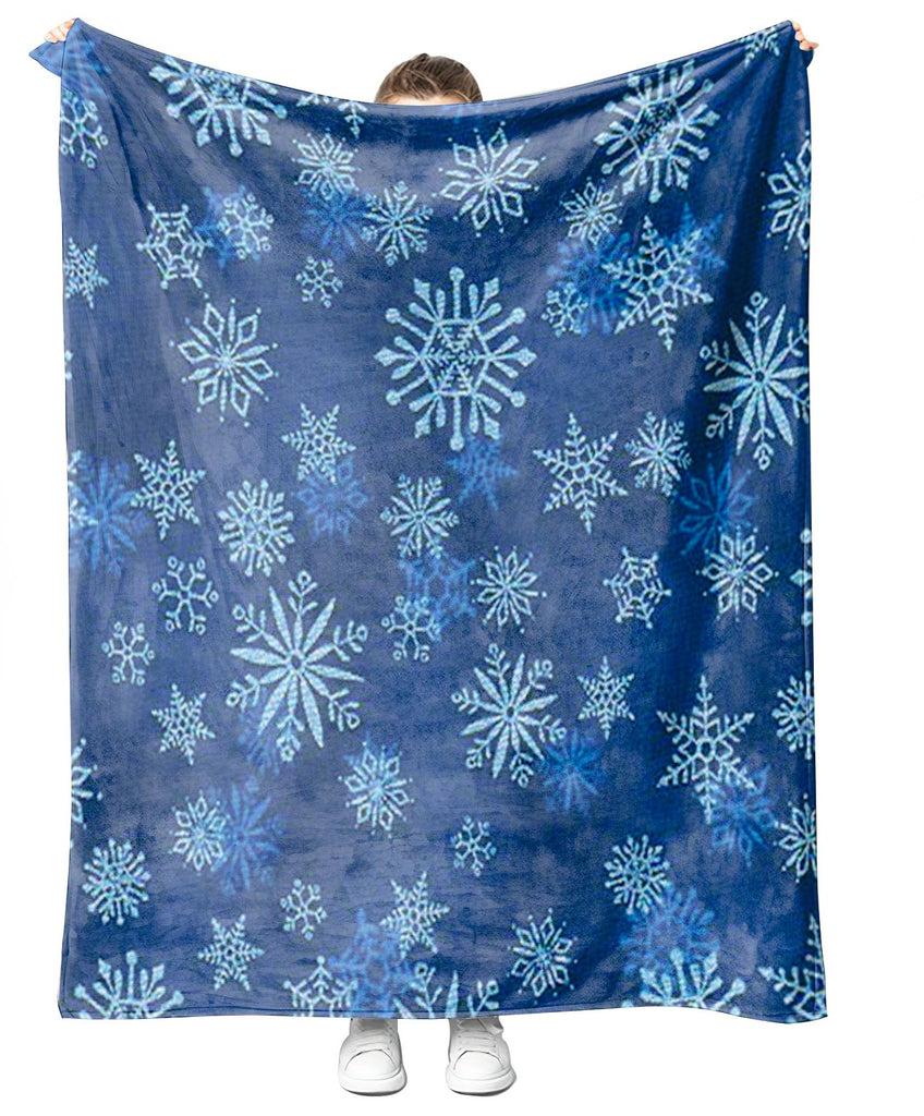 Blue Snowflake Blanket image 1