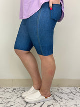 Blue Denim Bermuda Shorts w/ Pockets