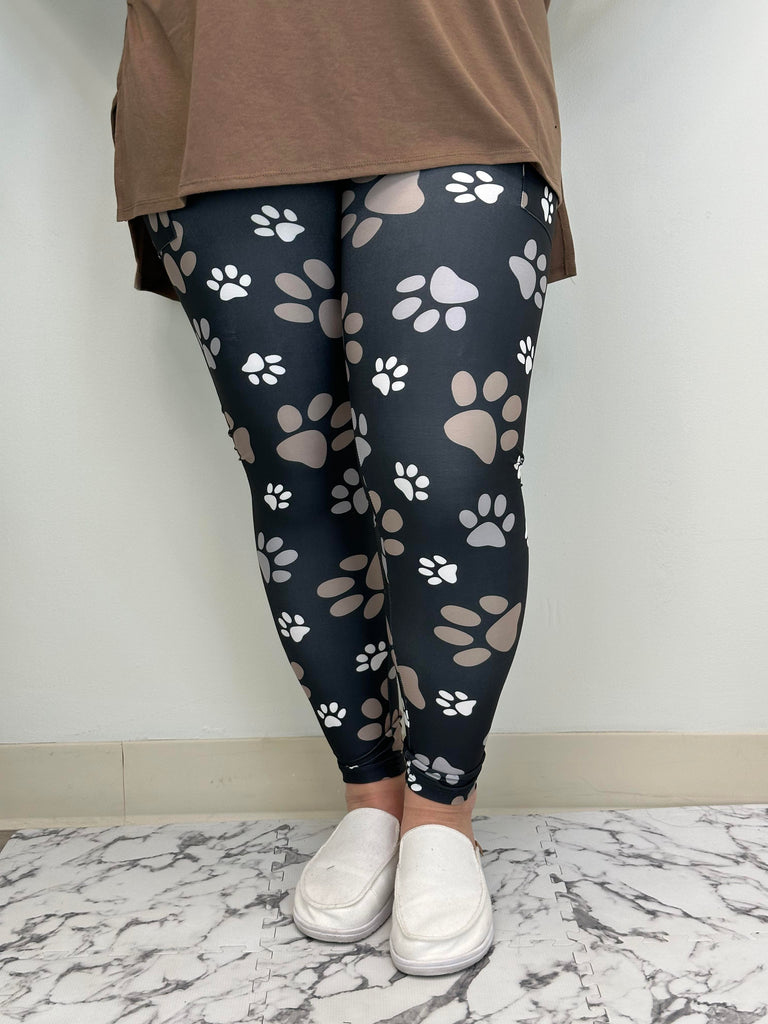 Paw Print Leggings w/ Pockets image 2