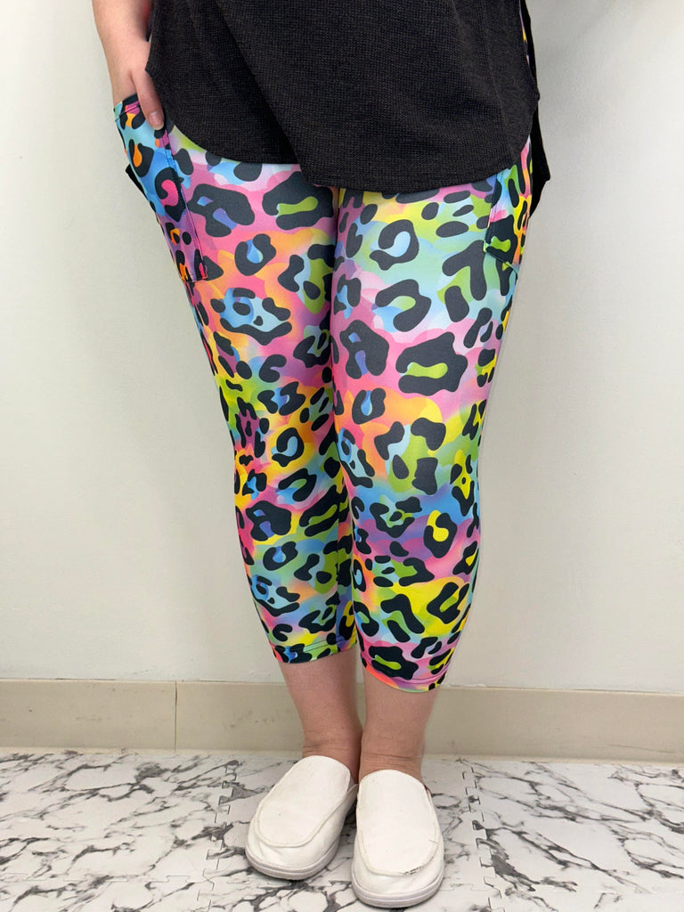 Rainbow Cheetah Capri w/ Pockets image 2