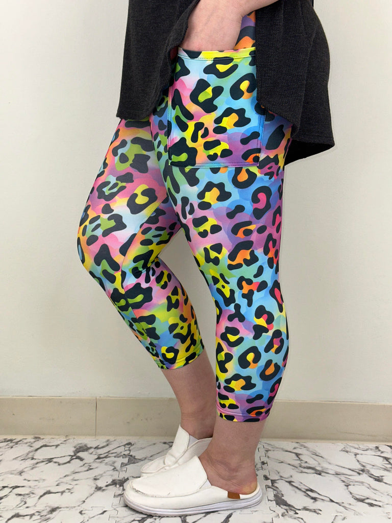 Rainbow Cheetah Capri w/ Pockets image 1