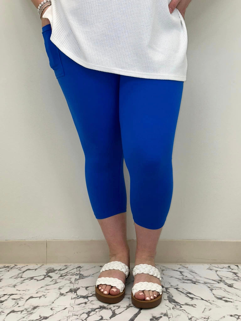 Sapphire Blue Capri w/ Pockets image 2