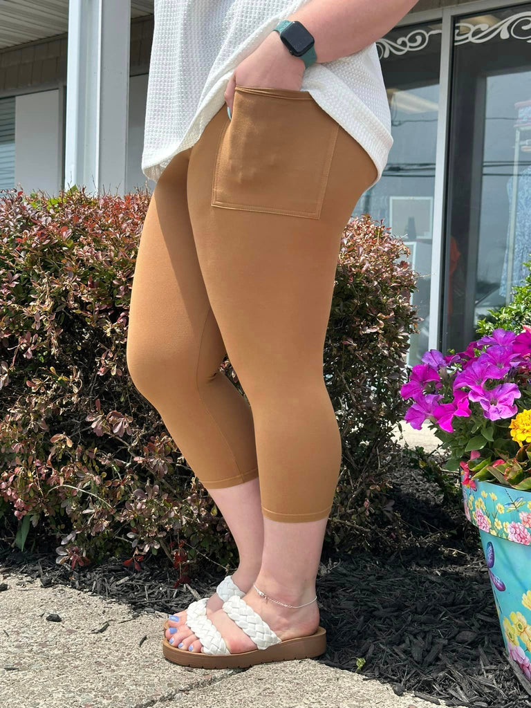 Caramel Capri & Leggings w/ Pockets image 1