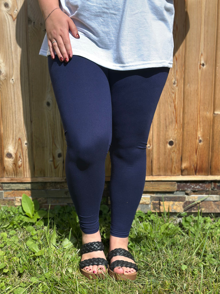 Navy Leggings NO Pockets image 2