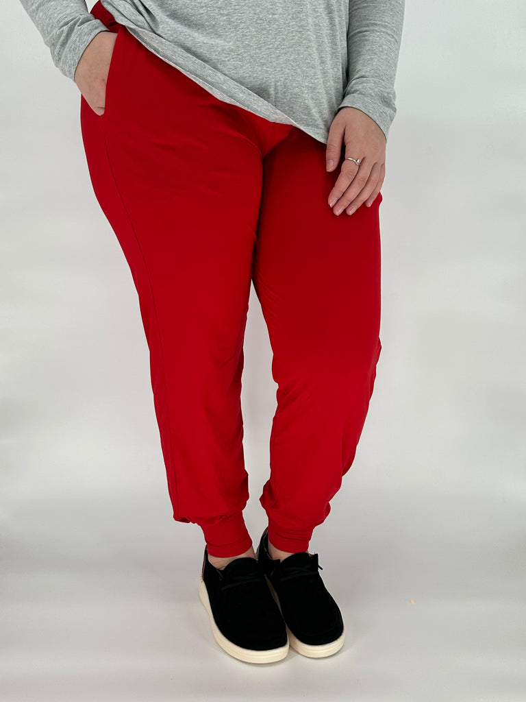 Red Joggers w/ Pockets image 1