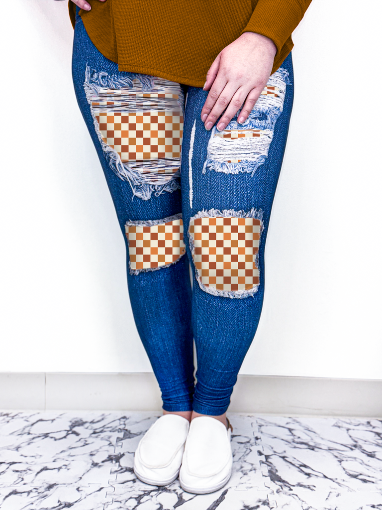 Fall Denim Leggings w/ Back Pockets! image 1