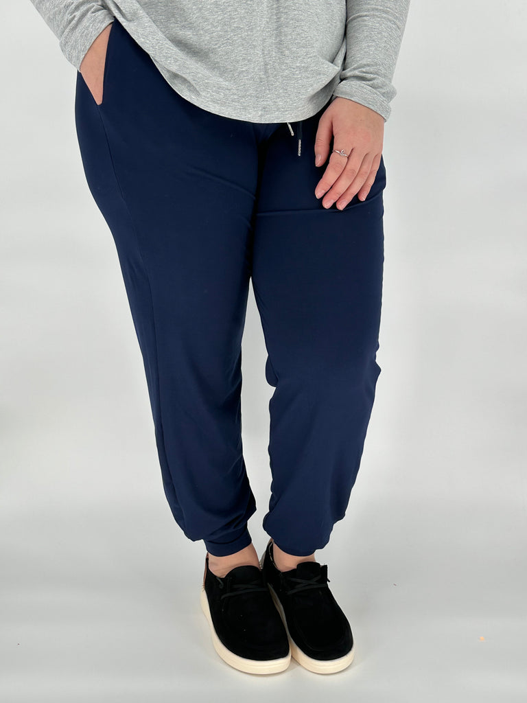 Navy Joggers w/ Pockets image 1