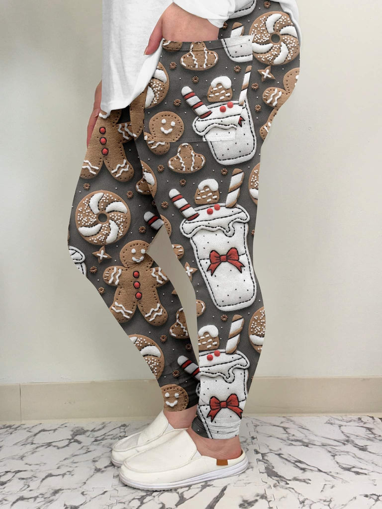 Milk and Cookie Leggings w/ Pockets image 1