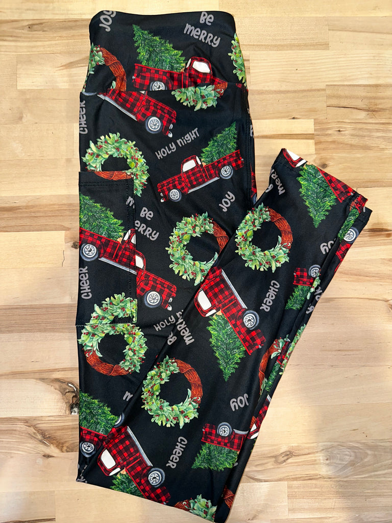 Plaid Truck Leggings w/ Pockets image 1