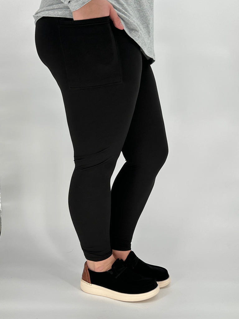 Black Leggings w/ Pockets image 2