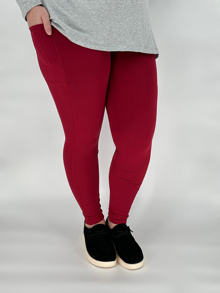 Cranberry Sport Pocket Leggings image 1