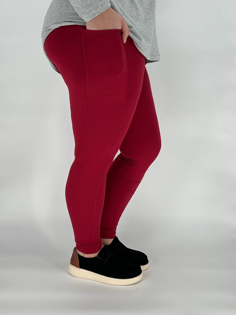 Cranberry Sport Pocket Leggings image 2