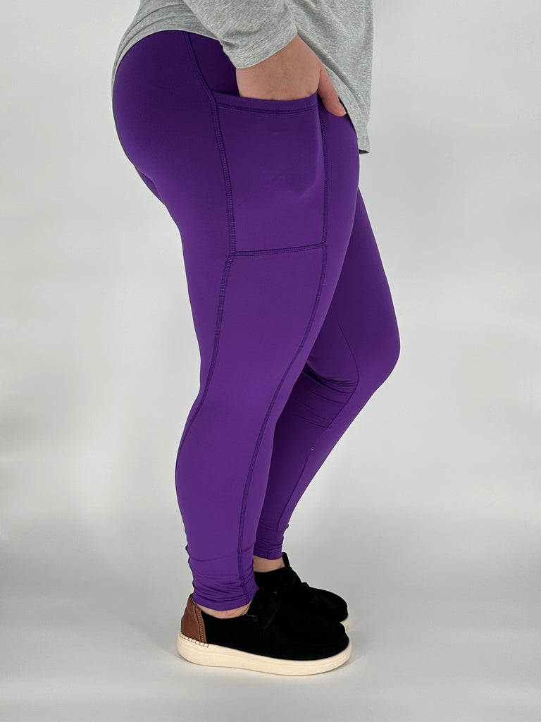 Purple Sport Pocket Leggings image 2