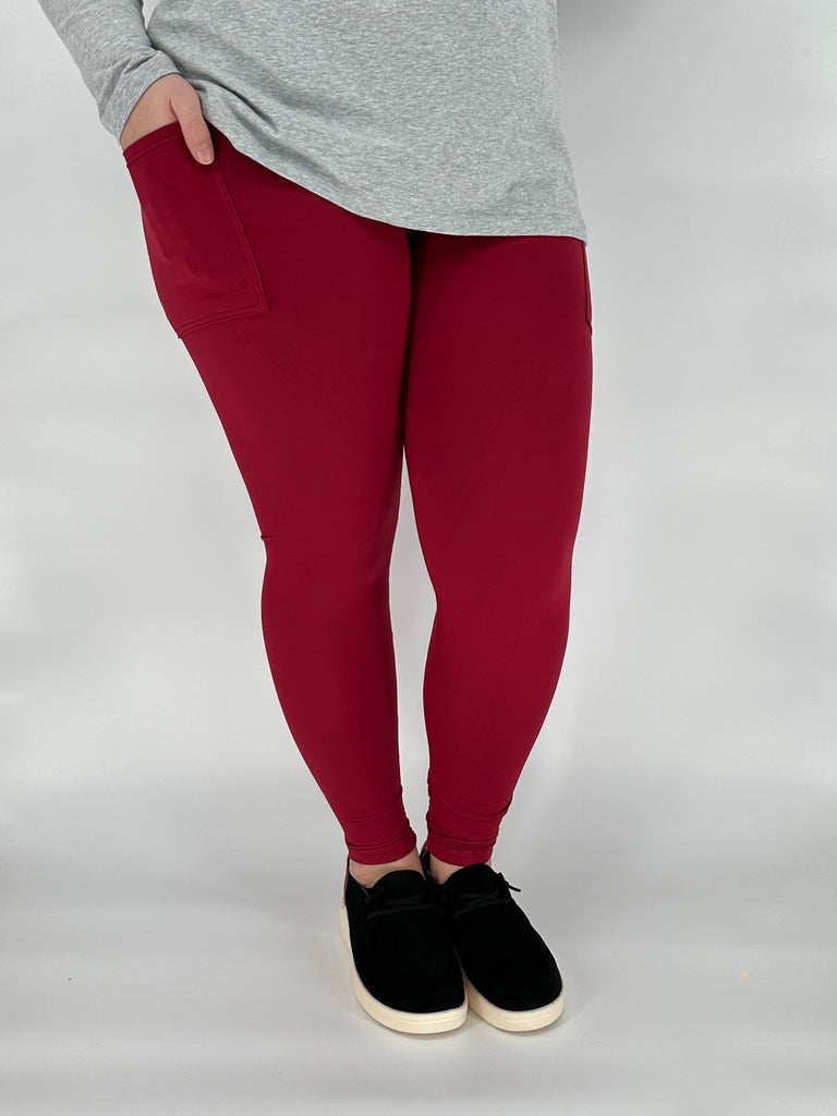 Cranberry Pocket Leggings image 1