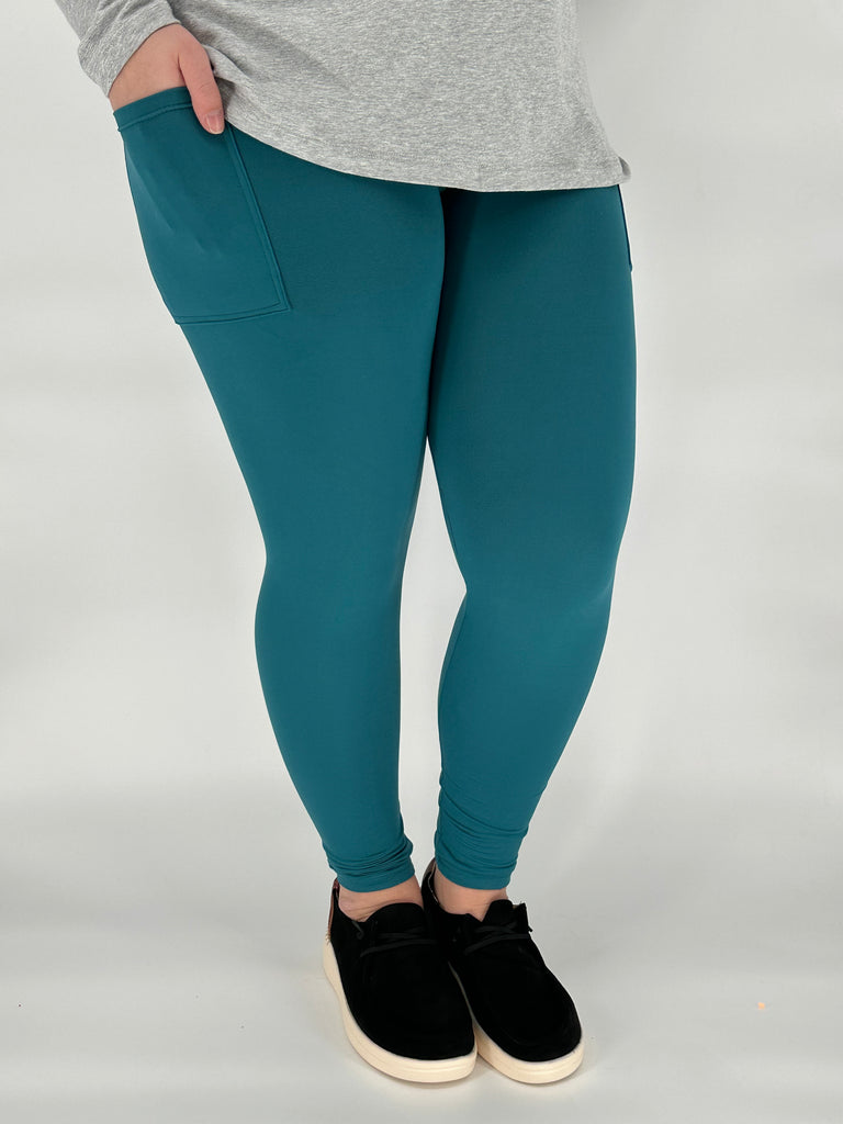 Teal Pocket Leggings image 1