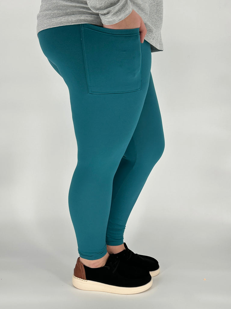 Teal Pocket Leggings image 2