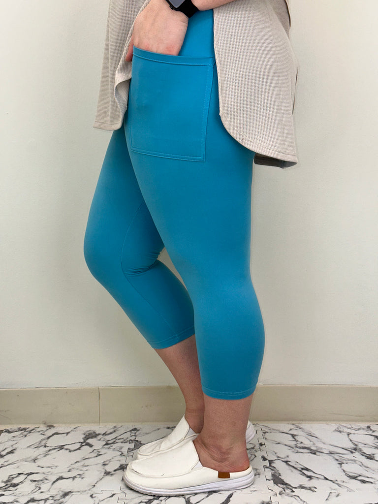 Baby Blue Capri w/ Pockets image 1