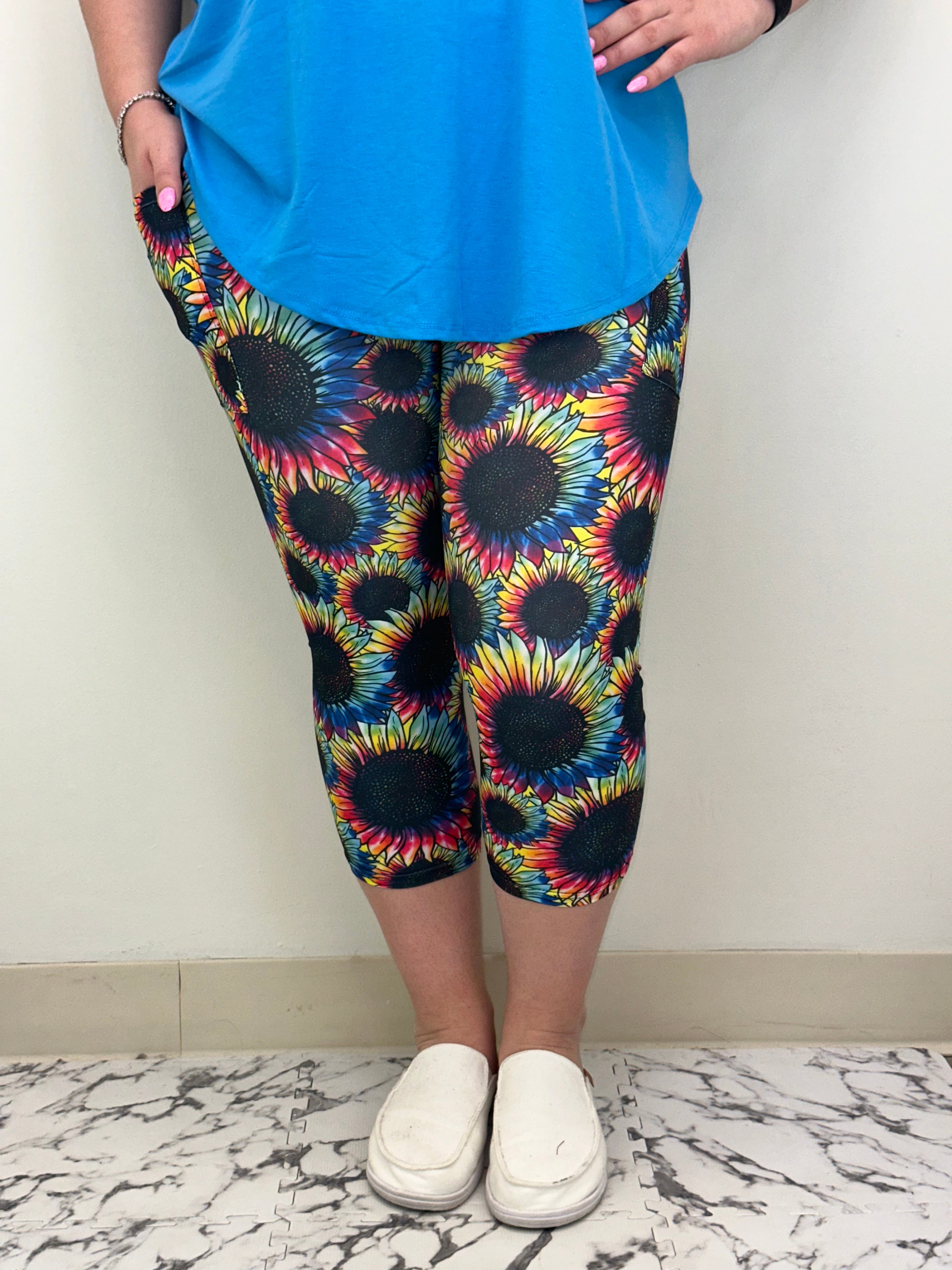 Pride Sunflower Capri w/ Pockets