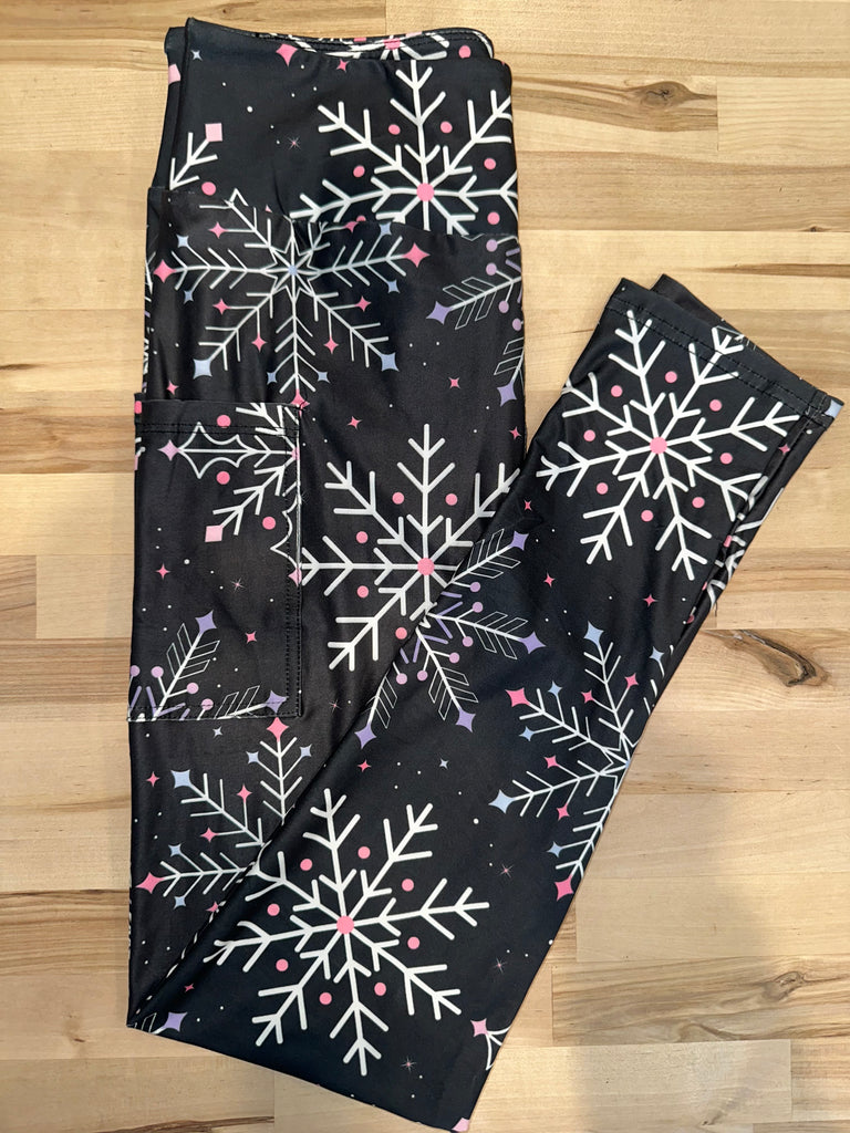 Simple Snowflake Leggings w/ Pockets image 1