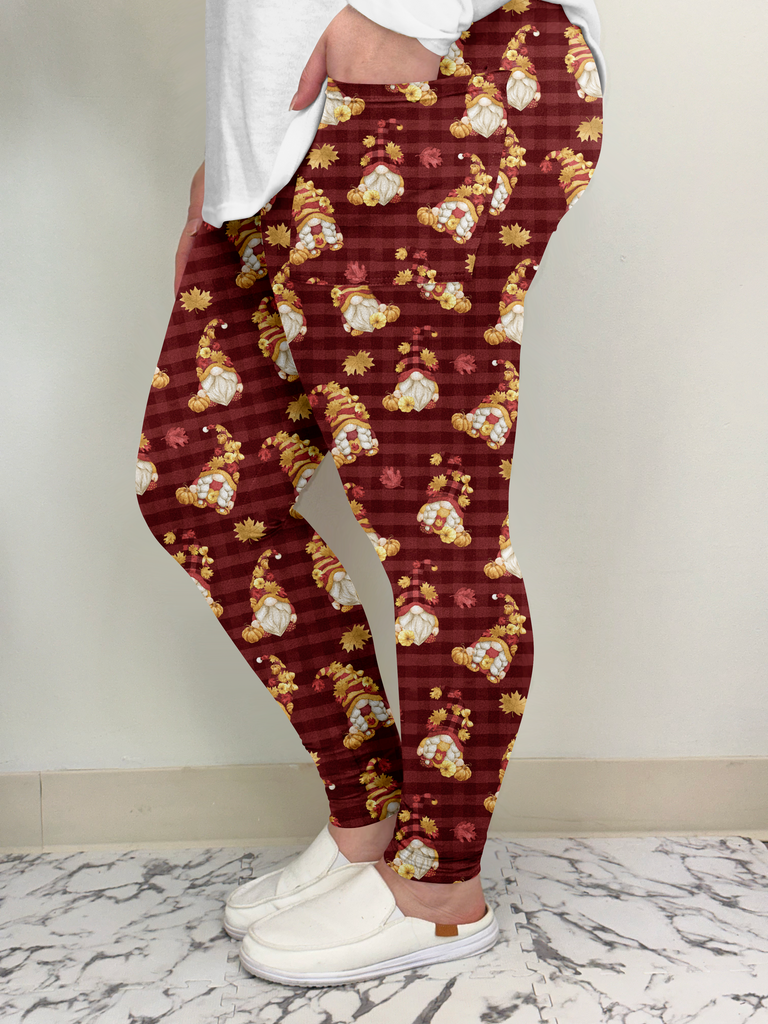 Plaid Gnome Leggings w/ Pockets image 1