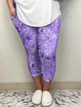 Purple Elephant Capri w/ Pockets