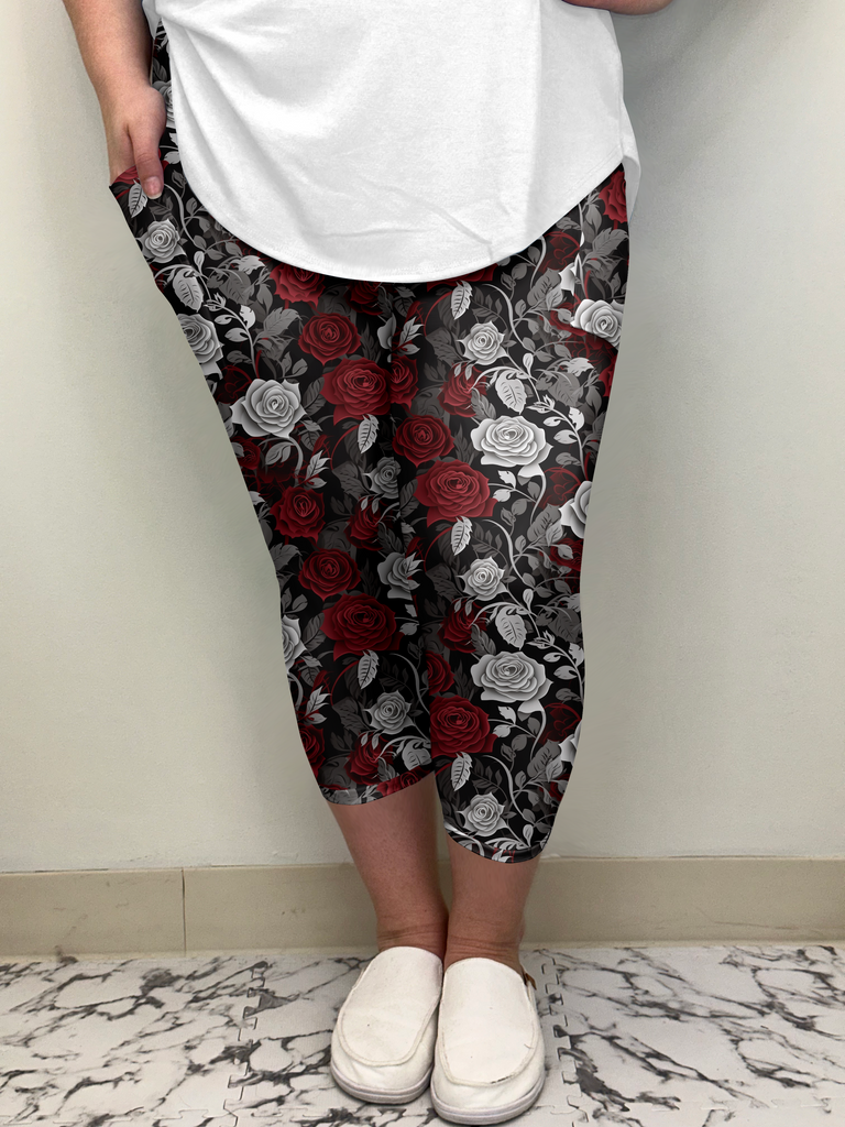 Red Rose Capri w/ Pockets image 1