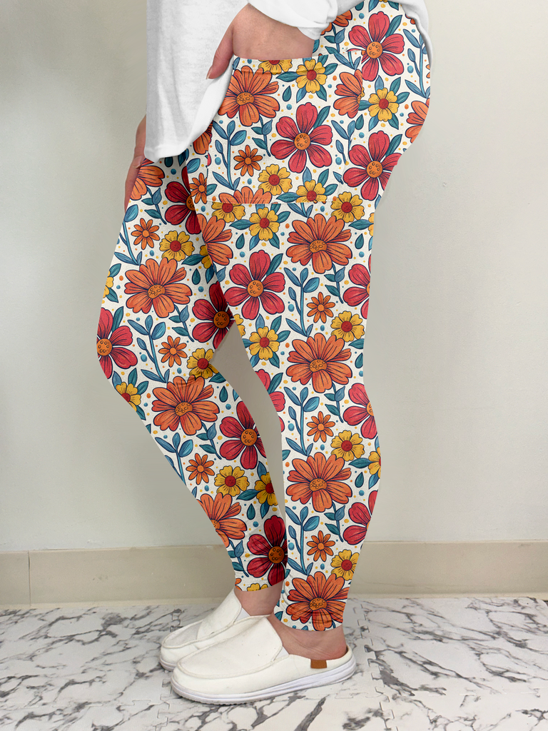 Fall Floral Leggings w/ Pockets! image 1